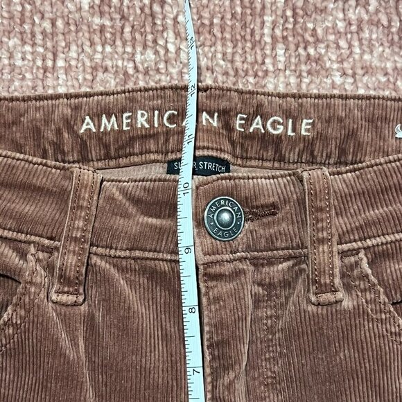 American Eagle Corduroy Pants Super Stretch Skinny Rust Orange Size 8 Short - Picture 10 of 10